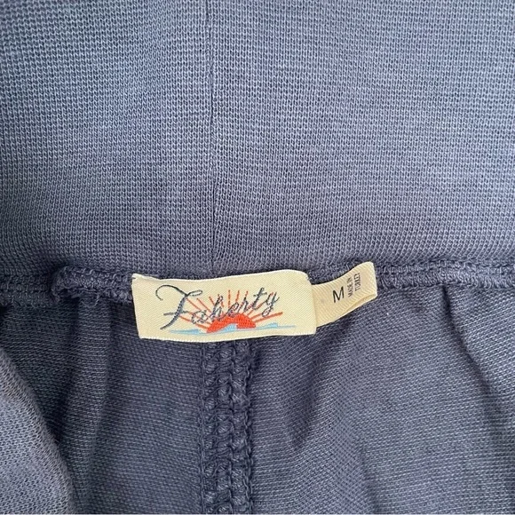 Faherty Brand Arlie Day Pants linen joggers blue lounge pull on elastic waist M - Picture 6 of 16